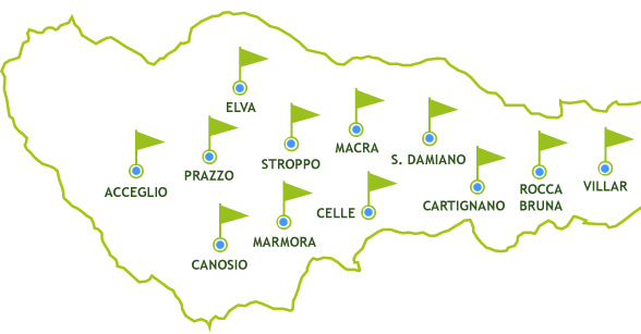 Mappa della Valle Maira, tutte le escursioni